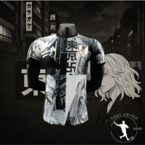 Maillot de foot concept Japon – Édition Manga Noir & Blanc