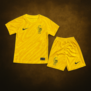 Maillot et short de Foot de l'équipe de France jaune