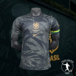 Maillot Concept Brésil 2024/2025 Noir et Or – Design Street Art Exclusif
