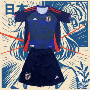 Kit enfant Japon Manga 2024 – maillot & short unisexe, design anime HD, tissu Dri-FIT respirant, taille XS à L. Édition limitée, commandez vite !