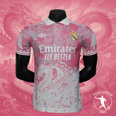 Maillot concept Real Madrid Dragon Rose 2024 – Design exclusif et stylé Maillot concept Real Madrid Dragon Rose 2024 – Design exclusif et stylé