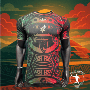 Maillot de foot Concept Aztec 2025 – Vert & Rouge