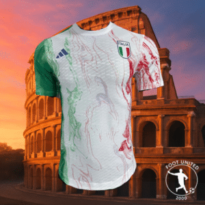 Maillot de foot concept Italie 2025 – Tricolore Marbré Blanc, Vert & Rouge