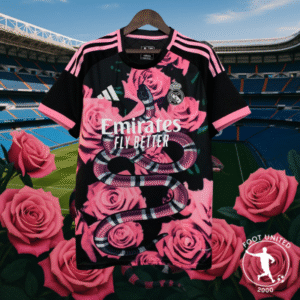 Maillot de foot du Real de Madrid “Rose & Serpent” 2024/25