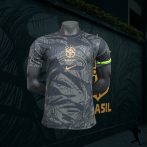 Maillot Concept Brésil 2024/2025 Noir et Or – Design Street Art Exclusif