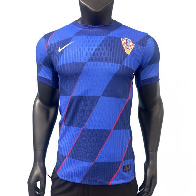 Maillot de foot de l'équipe de Croatie – Damier Bleu à Diagonales Rouges