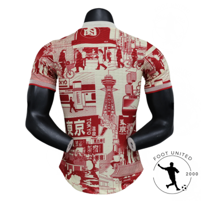 Maillot de foot concept du Japomn ONE PIECE LUFFYY-23 Maillot de foot Japon 2025 « Métropoles » – Tokyo & Osaka rouge