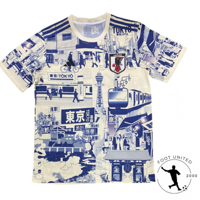 Maillot de foot concept du Japomn ONE PIECE LUFFYY-26 Maillot de foot Japon 2025 « Métropoles » – Tokyo & Osaka bleu