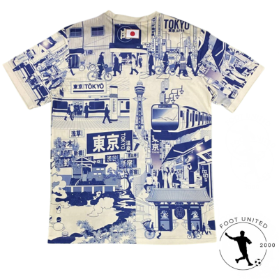 Maillot de foot concept du Japomn ONE PIECE LUFFYY-27 Maillot de foot Japon 2025 « Métropoles » – Tokyo & Osaka bleu