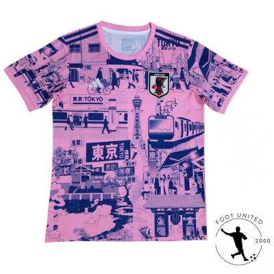 Maillot de foot concept du Japomn ONE PIECE LUFFYY-28 Maillot de foot Japon 2025 « Métropoles » – Tokyo & Osaka rose