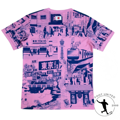 Maillot de foot concept du Japomn ONE PIECE LUFFYY-29 Maillot de foot Japon 2025 « Métropoles » – Tokyo & Osaka rose