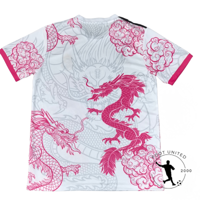 Maillot de foot concept Real de Madrid Dragon Rose:Blanc en promotion Maillot de foot concept Real de Madrid Dragon Rose/Blanc